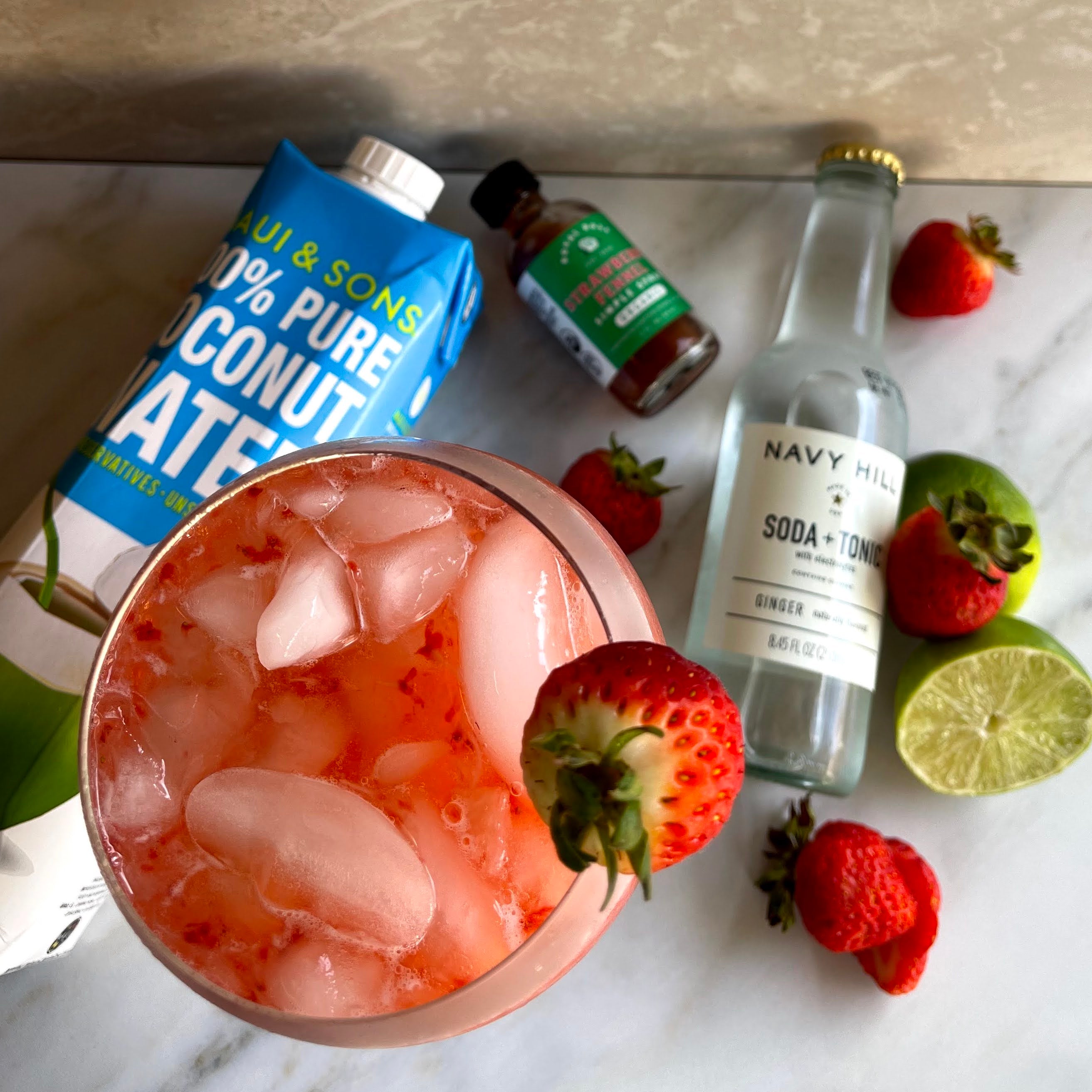 Strawberry Ginger Tonic🍓 – Royal Rose Syrups