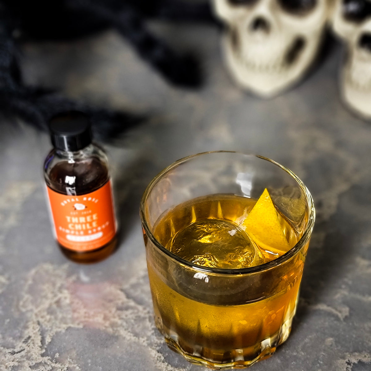 No BOOOOze Old Fashioned 👻👻 Royal Rose Syrups