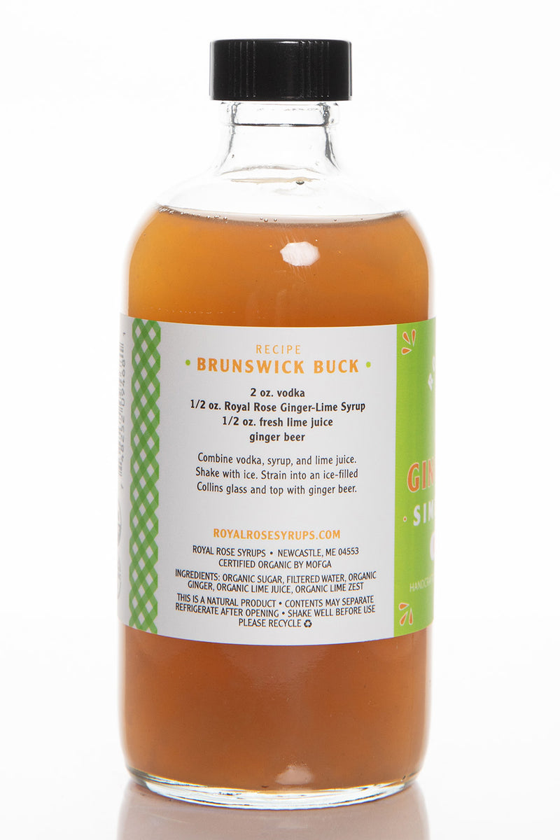 Ginger Lime Organic Simple Syrup Royal Rose Syrups