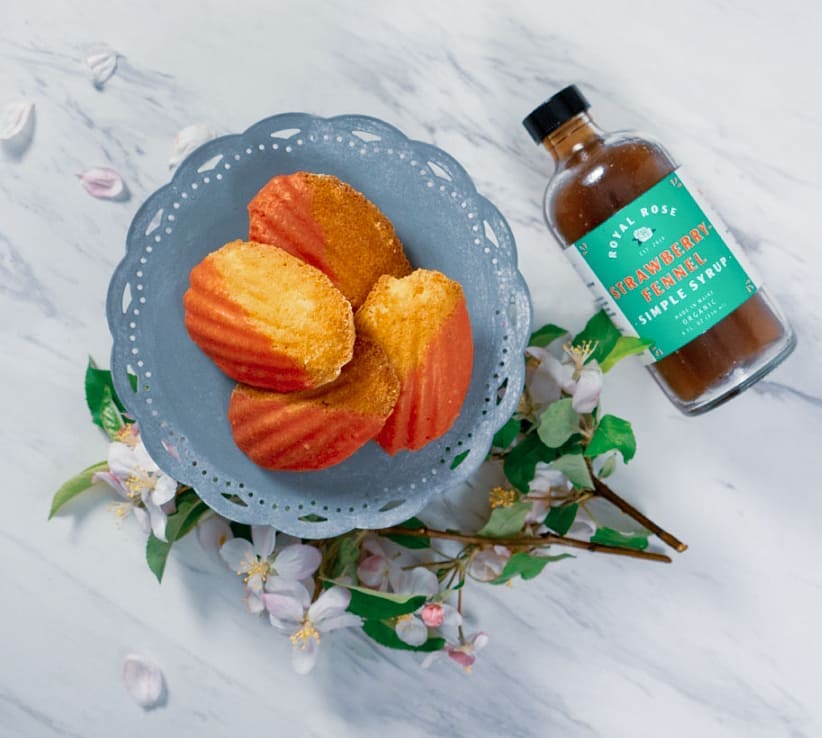 Strawberry Fennel Madeleines