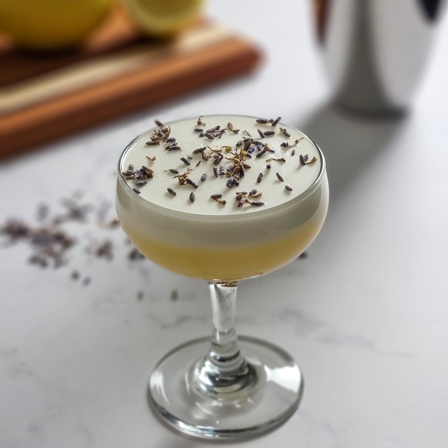 Lavender-Lemon Whiskey Sour