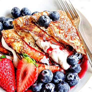 Crêpes with Whipped Ricotta Cream & Berries
