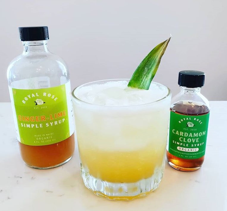 Tropic Like its Hot Recipe. Ginger Lime Syrup and Cardamom Clove Syrup