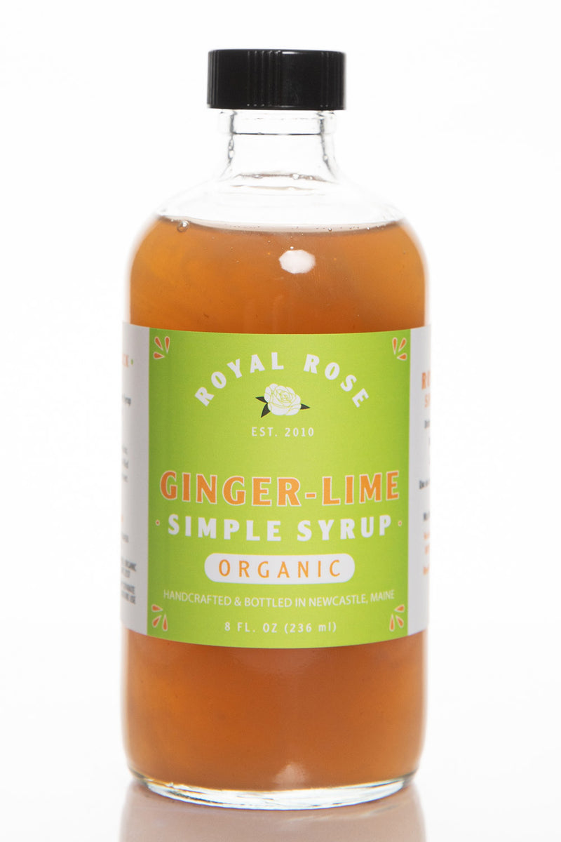 Ginger Lime Organic Simple Syrup Royal Rose Syrups
