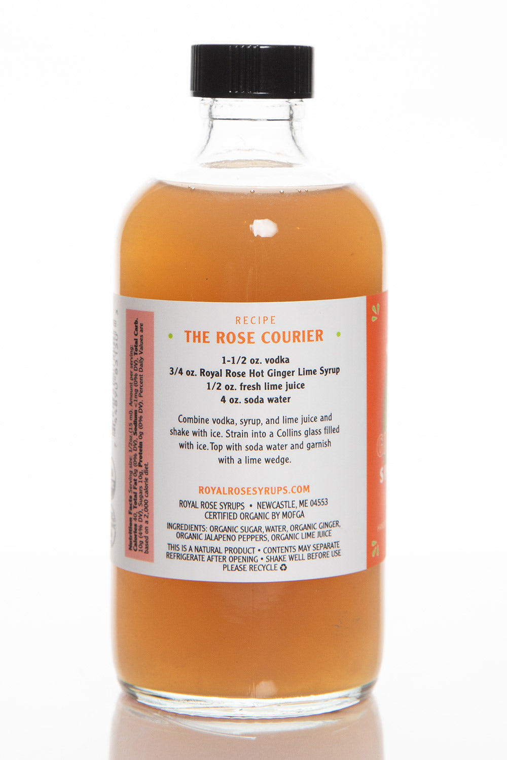 Hot Ginger Lime Simple Syrup Side View
